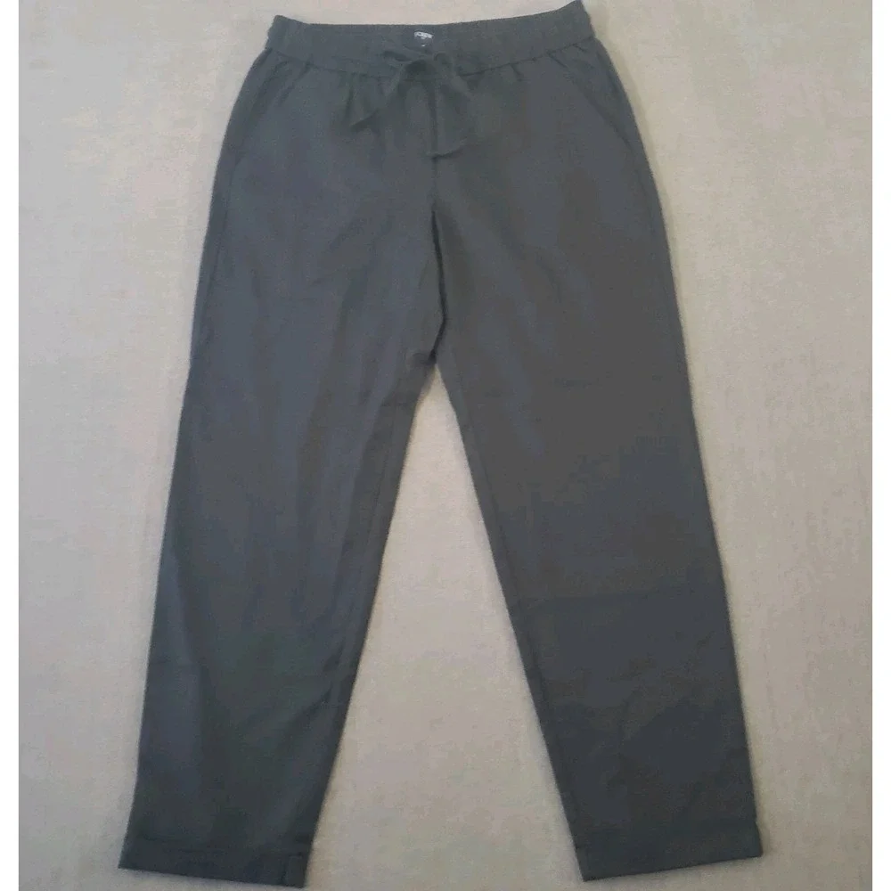 J.crew Pull On Pant Womens Size 4 Black‎ Cuffed Jogger